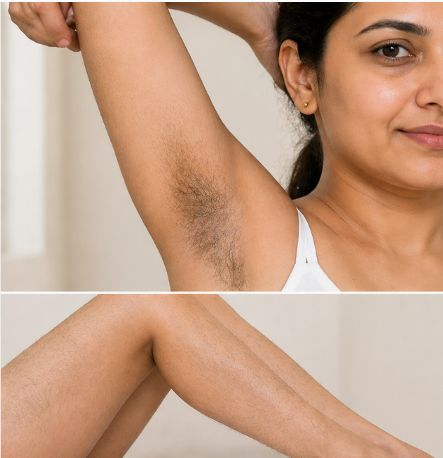 Before Laser — Underarms & Legs